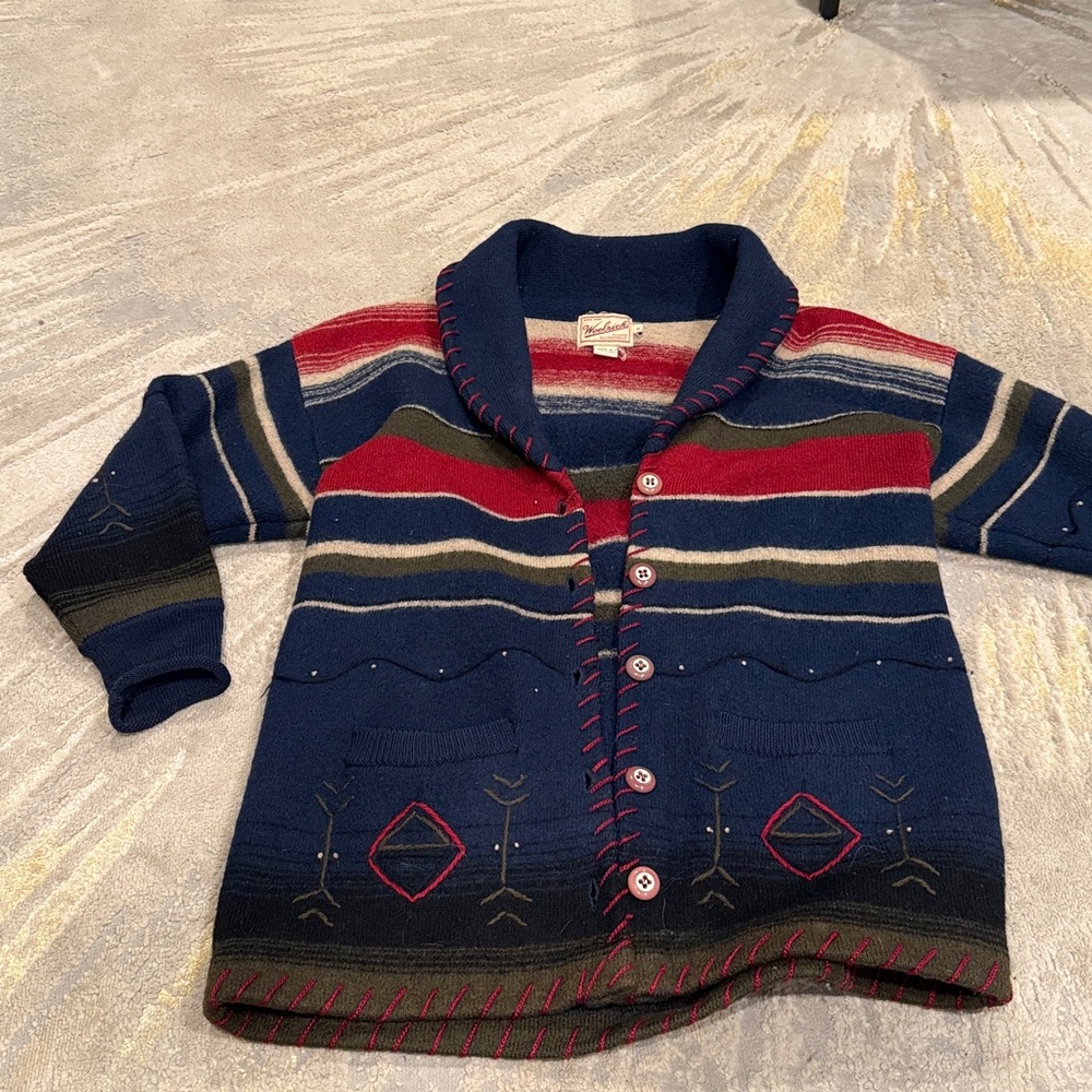 WOOLRICH Vintage 100%‎ Wool Shaw Neck Coat size S in GUC made in Hong Kong